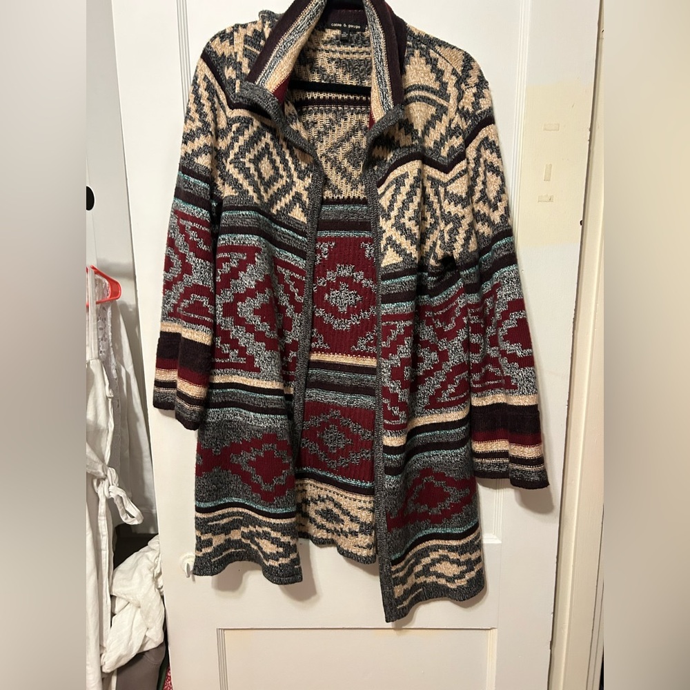 Cable & Gauge Multicolor Patterned Cardigan - image 1
